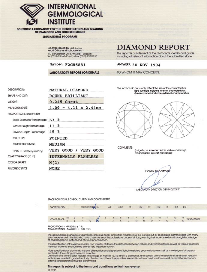 Foto 9 - Diamant 0,245 Carat Brillant in Wesselton Lupenrein IGI, D6711