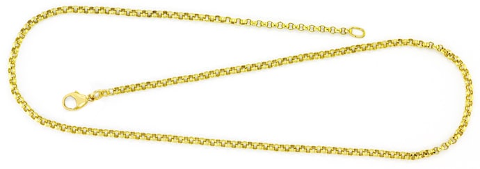 Foto 1 - Trendige Erbsen Goldkette 47cm massiv Gelbgold, K3430